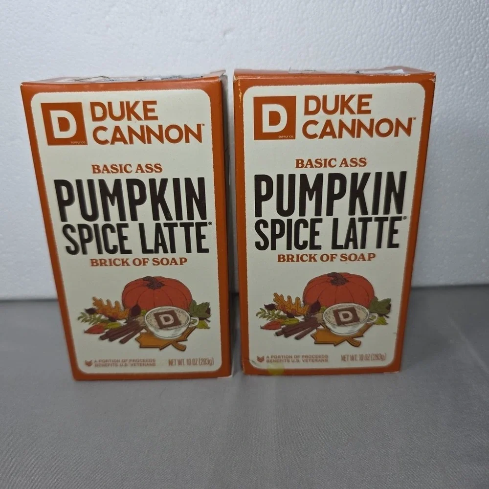 Duke Cannon Pumpkin‎ Spice Latte Bar Soap Holiday Scent Lot of 2